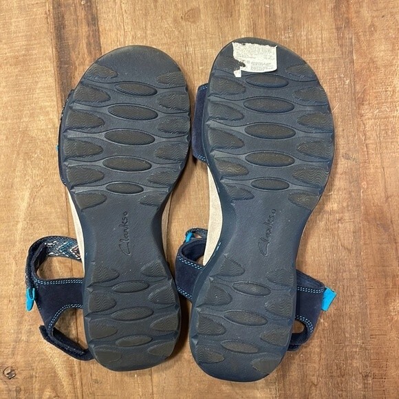 Clarks Amanda Step Suede Sandal Size 9.5 - Picture 4 of 6